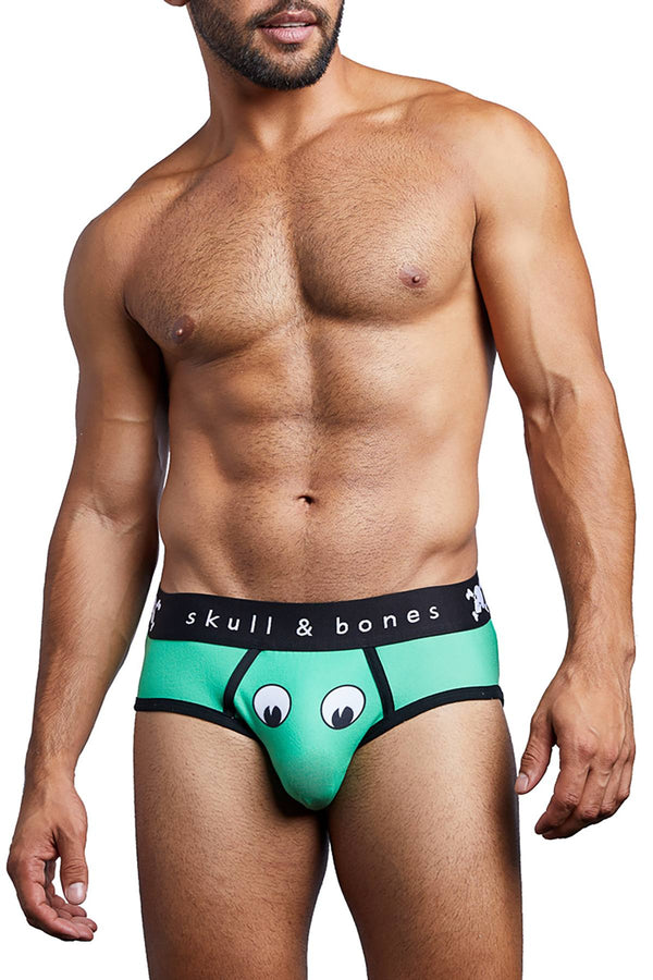 Skull & Bones Green SNEEK Eyes Brief