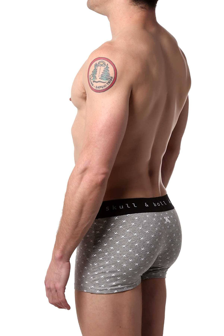 Skull & Bones Heather-Grey Signature-Logo Classic Trunk
