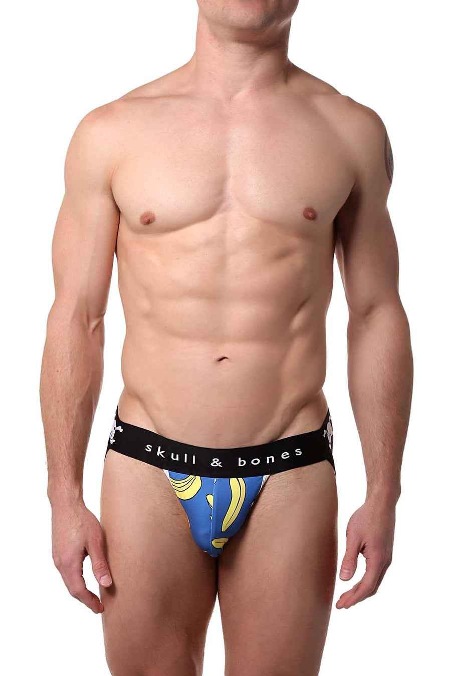 Skull & Bones Navy Banana-Print Jockstrap