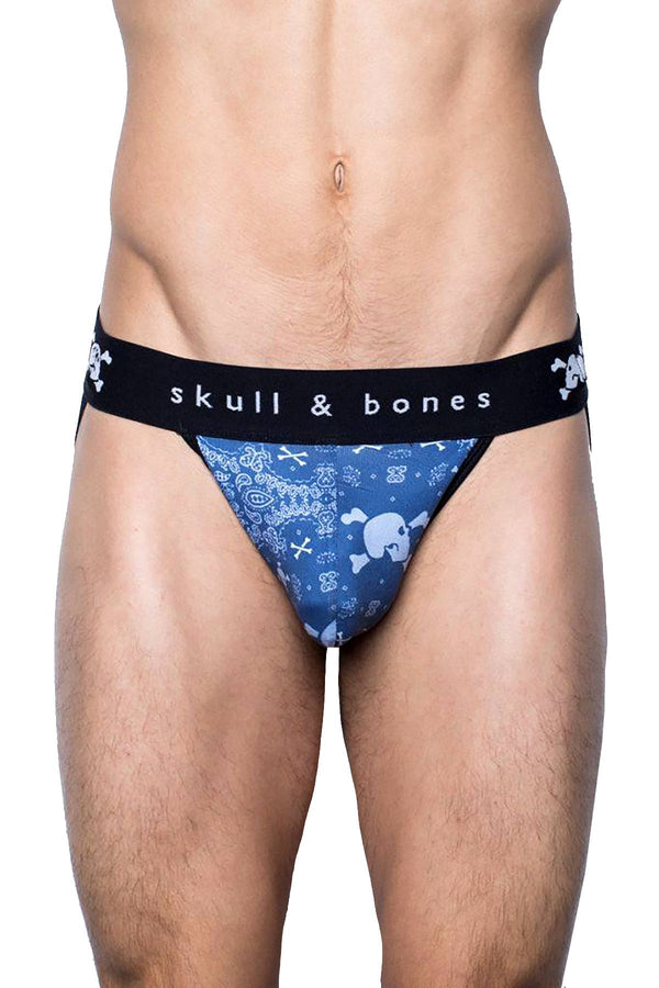 Skull & Bones Night-Blue Bandana Jockstrap