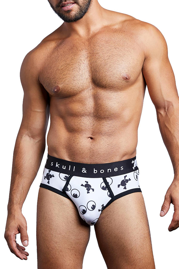 Skull & Bones White Googly Eyes Brief