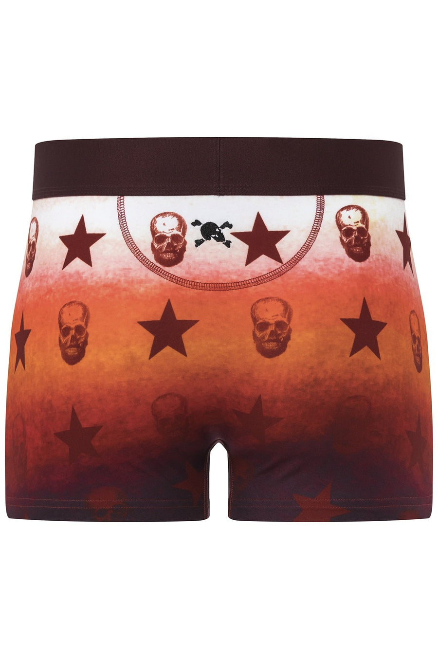 Skull and Bones Orange Ombre Skull Star Trunk