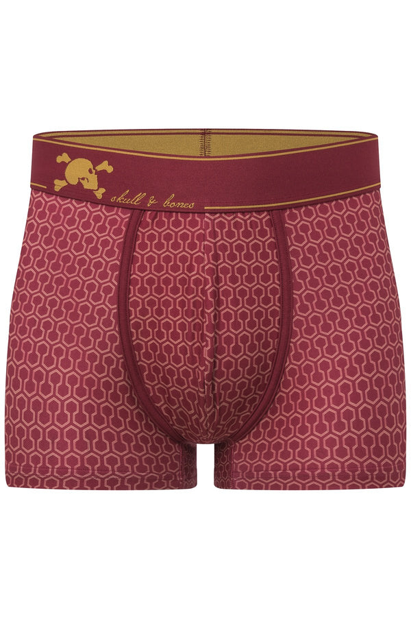 Skull and Bones Red Geo Print Trunk