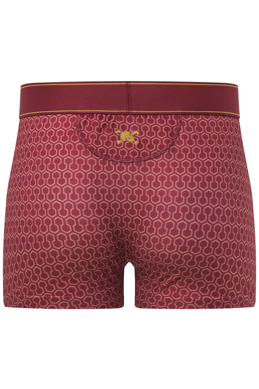 Skull and Bones Red Geo Print Trunk