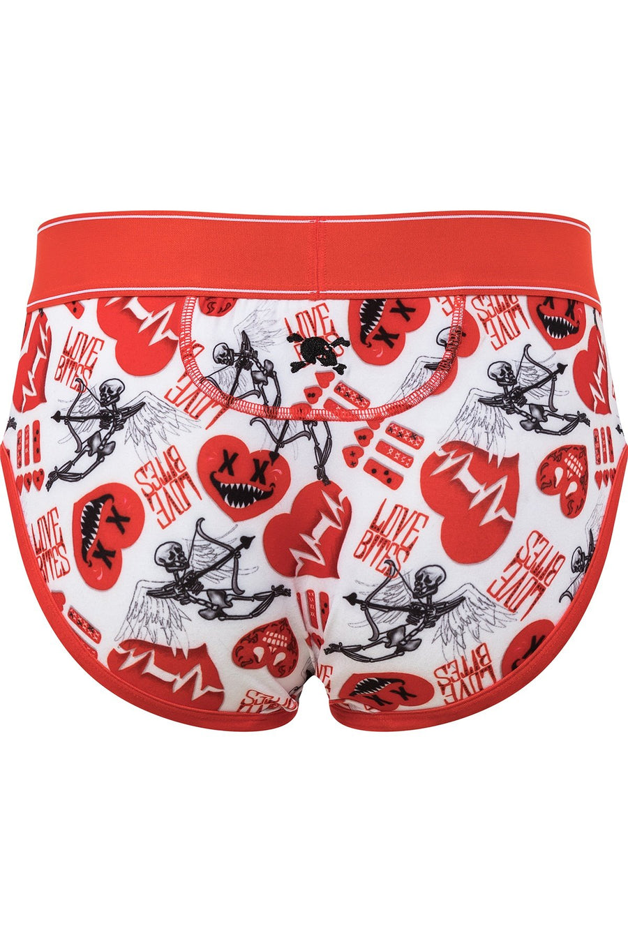 Skull and Bones Red Love Bites Brief