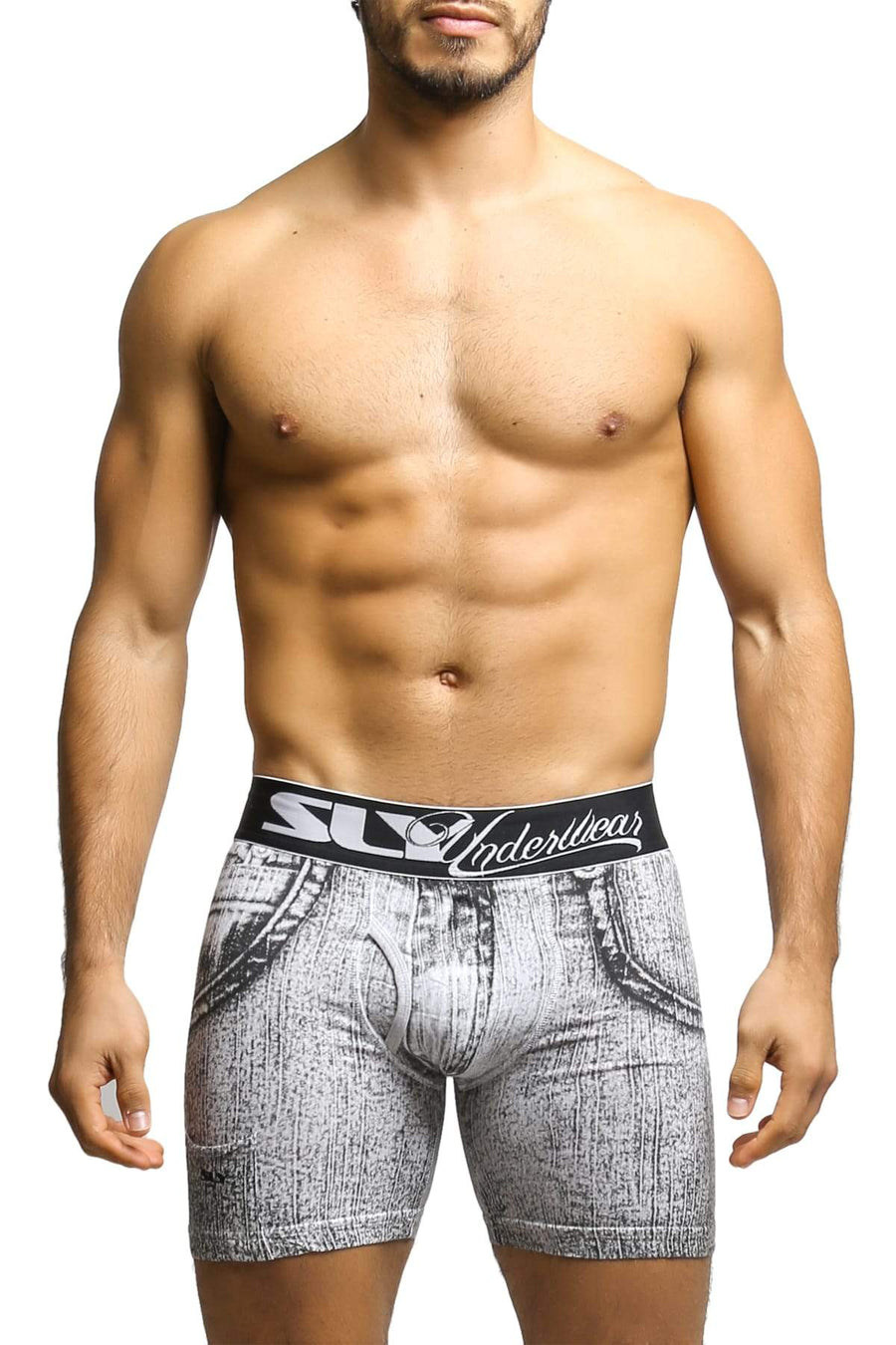 Sly Black & White Denim Trunk