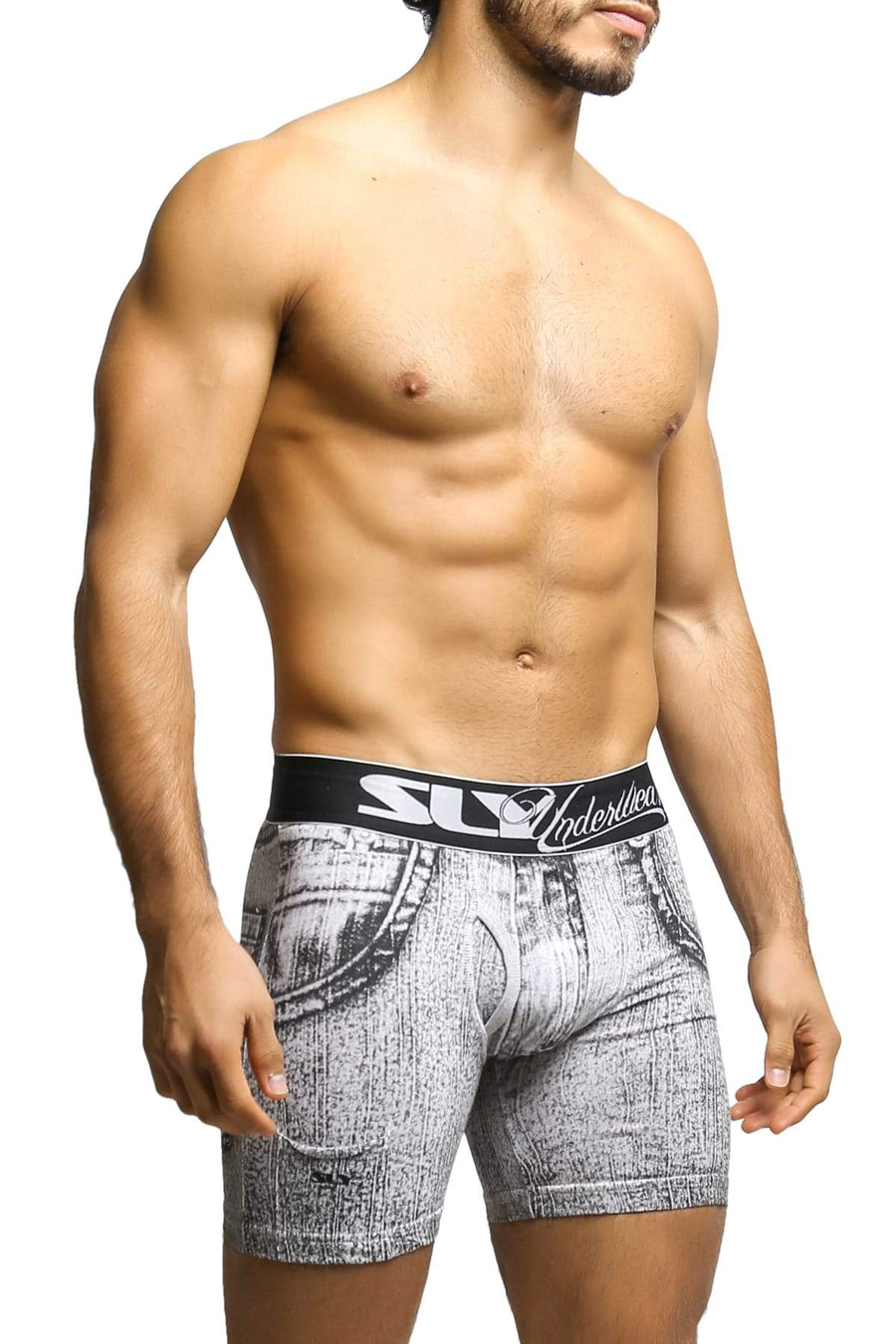 Sly Black & White Denim Trunk