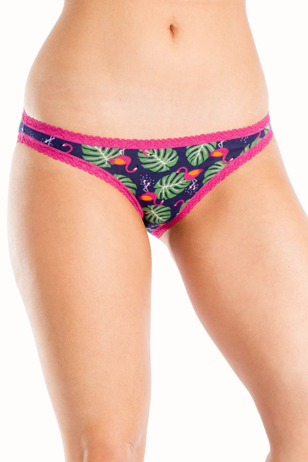 Sock It To Me Flamingo Low-Rise Bikini Brief