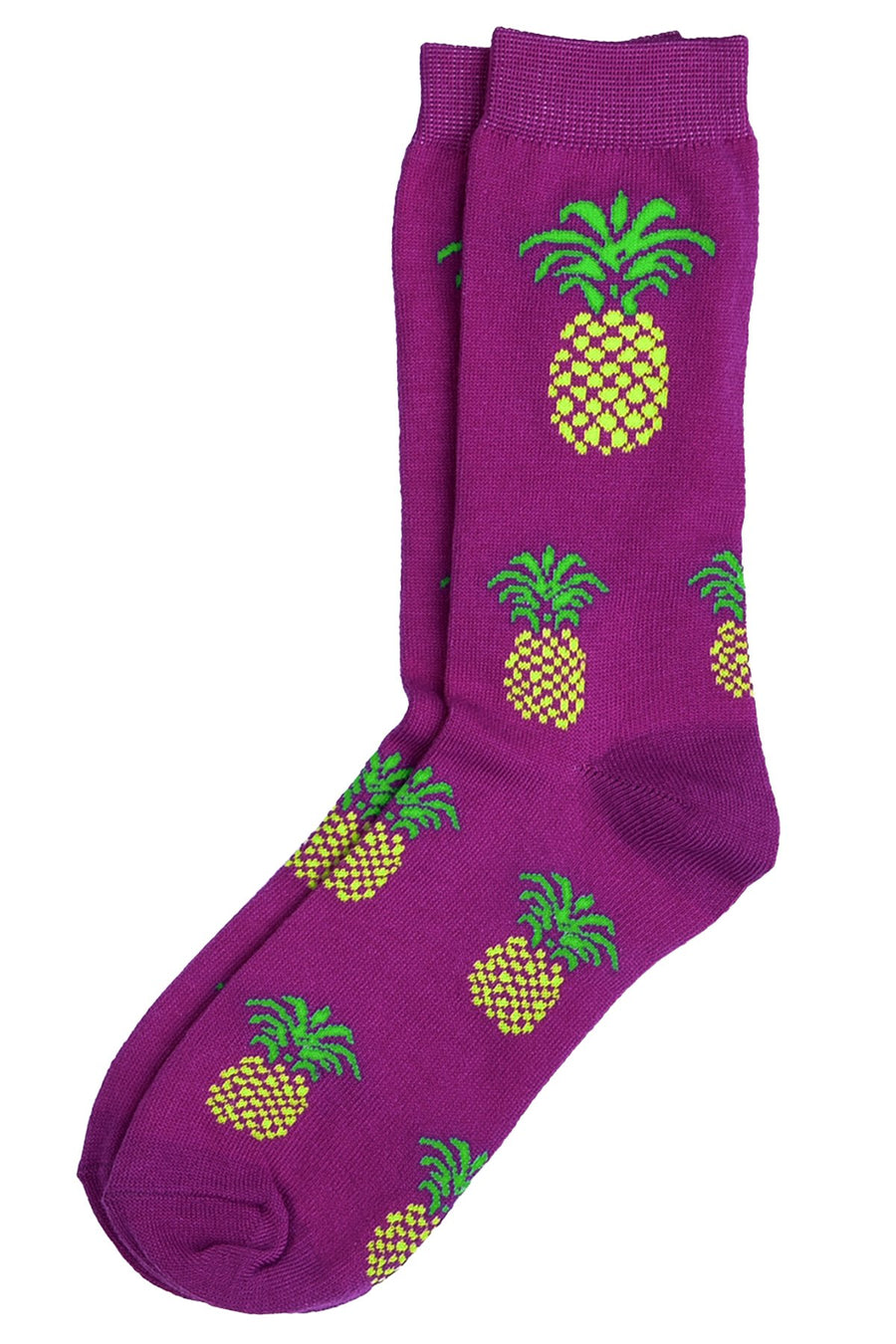 Sofra Purple Pineapple Crew Socks