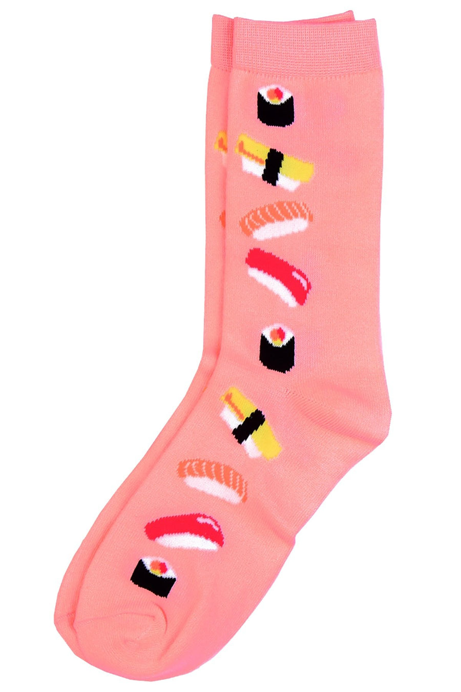 Sofra Salmon Pink Sushi Crew Socks