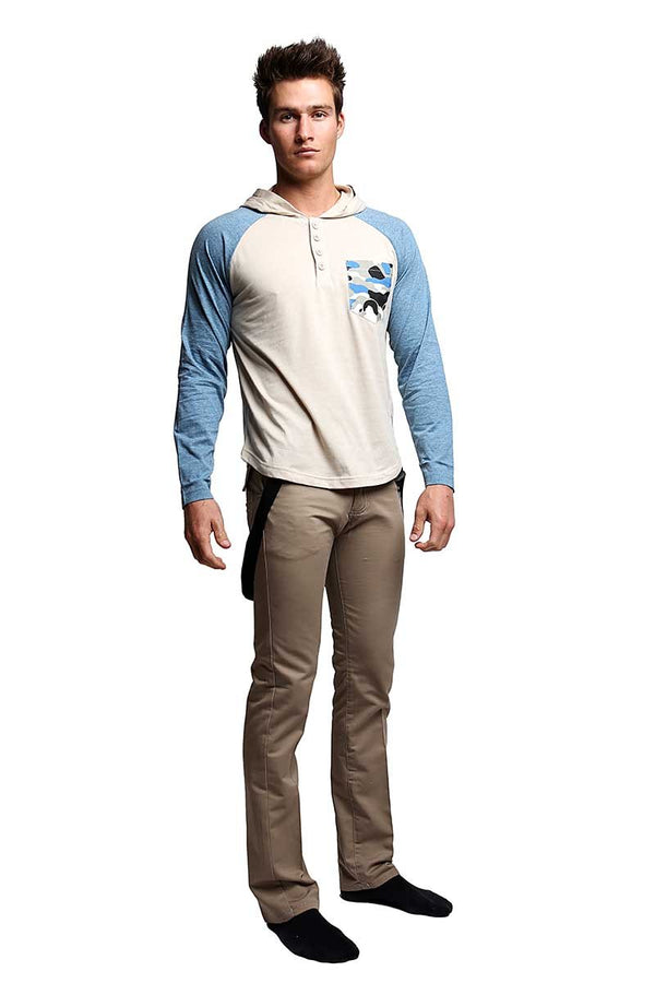 Something Strong Cream Something Insane Hooded Henley