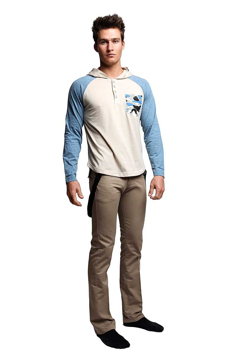 Something Strong Cream Something Insane Hooded Henley
