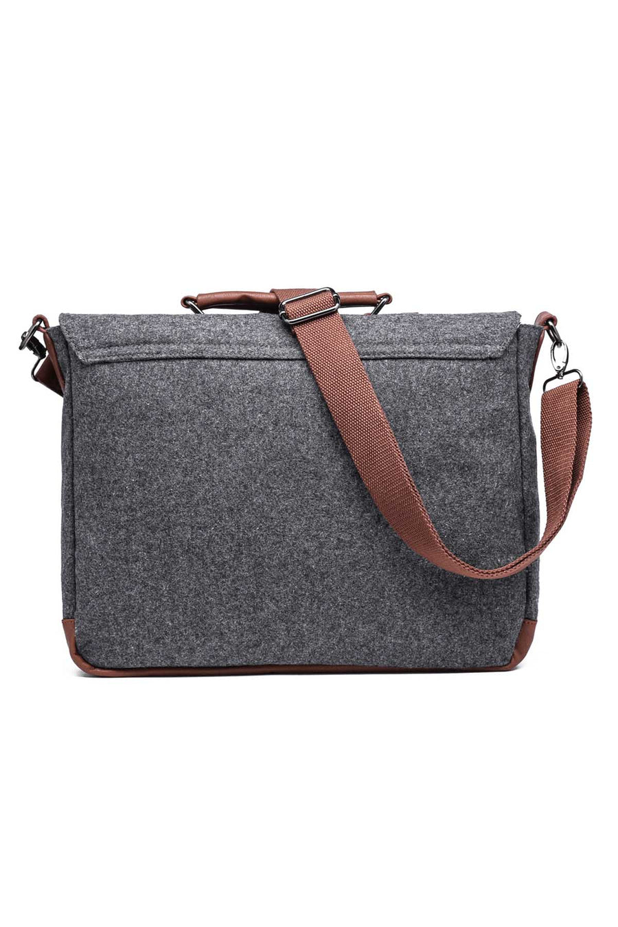 Something Strong Dark-Grey Something-Wooly Messenger Bag