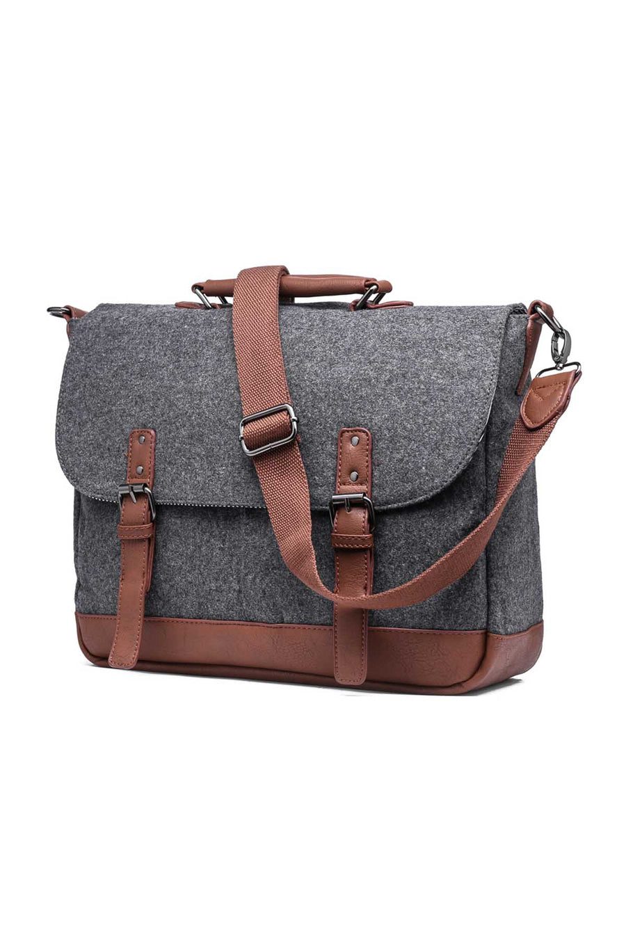 Something Strong Dark-Grey Something-Wooly Messenger Bag