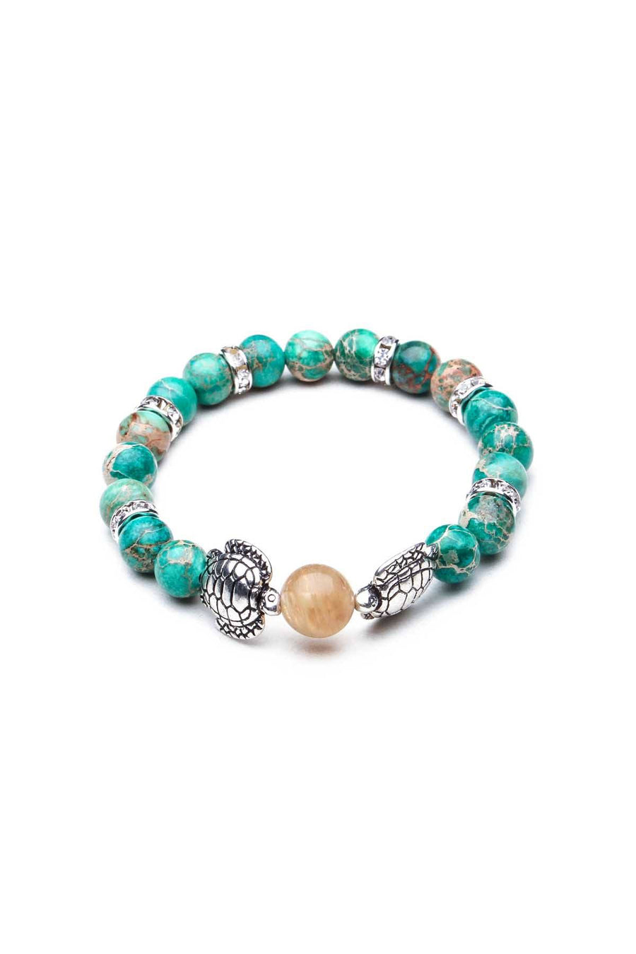 Something Strong Turquoise Zinc/Alloy Turtle Beaded Bracelet