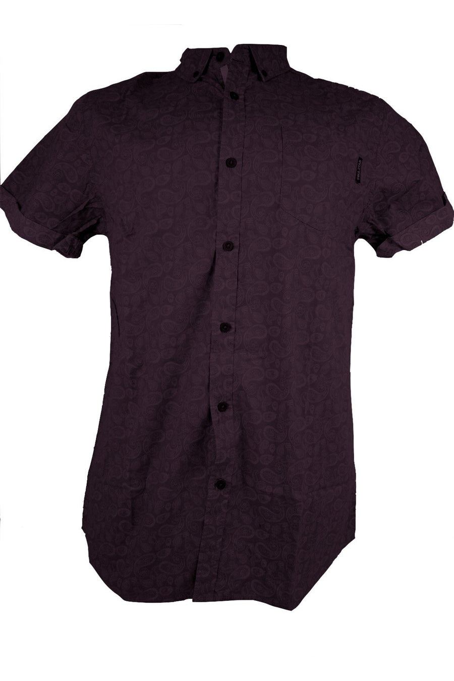 Soul Star Burgundy Verona S/S Slim-Fit Button-Up