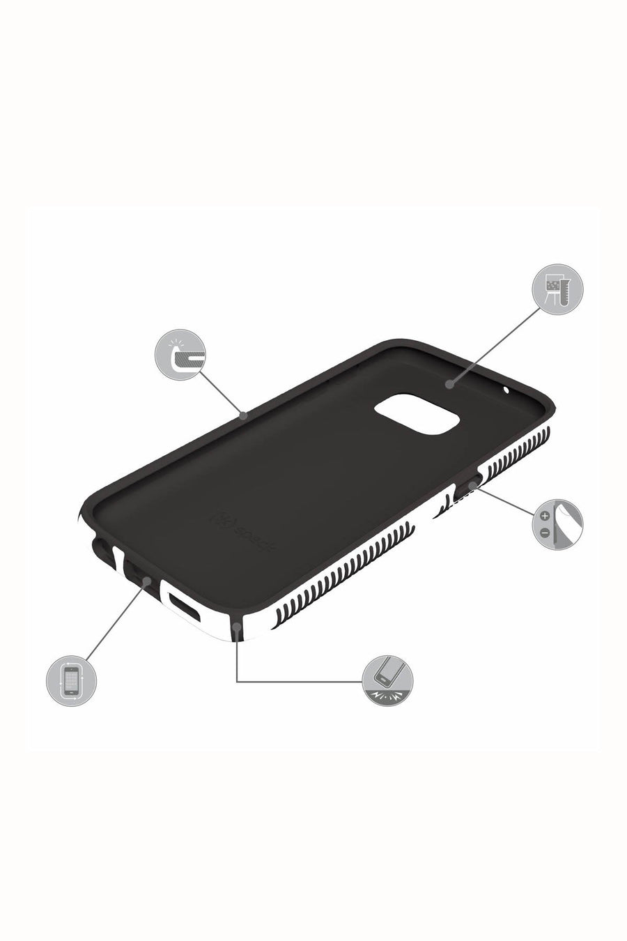 Speck White/Black CandyShell Grip Samsung Phone Case
