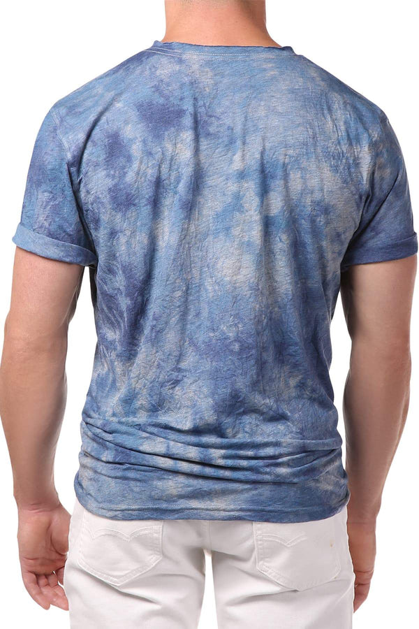 Spenglish Blue Tie Dye Hola Hello Tee