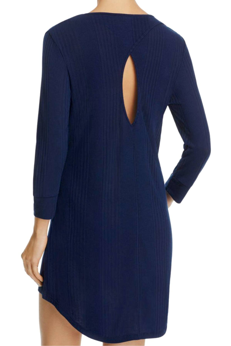 Splendid Navy Ribbed Keyhole Sleep-Dress