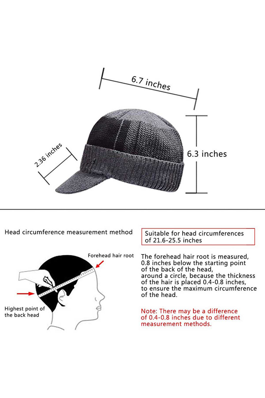 Sport Grey Knit Fleece Lined Beanie Hat