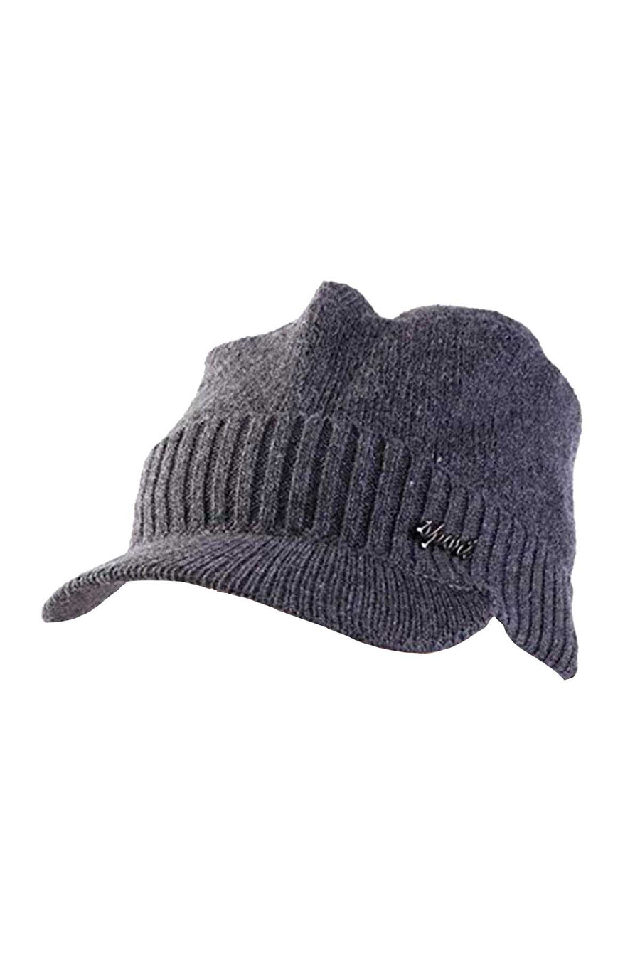 Sport Grey Knit Fleece Lined Beanie Hat