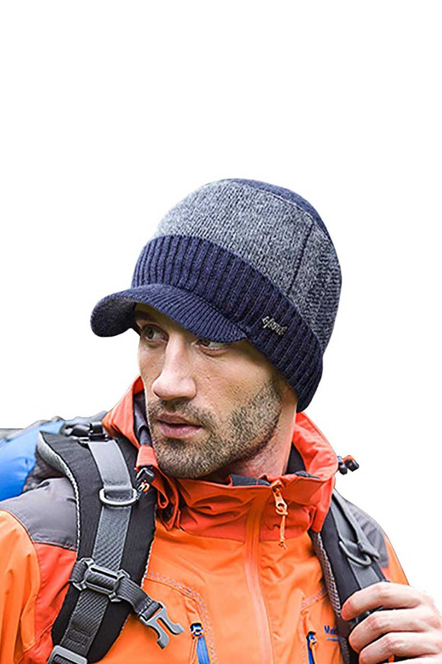 Sport Navy Knit Fleece Lined Beanie Hat