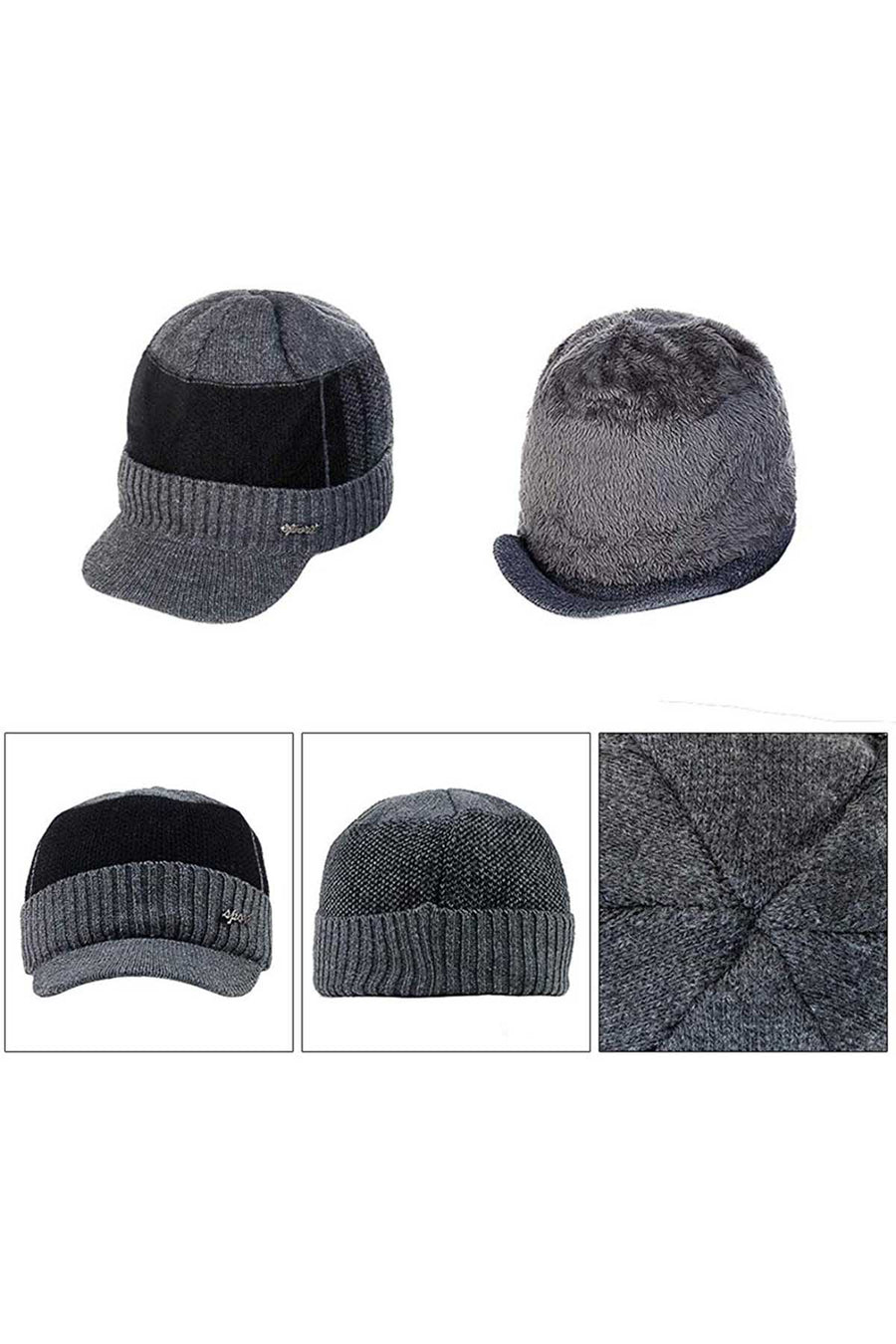 Sport Red Knit Fleece Lined Beanie Hat