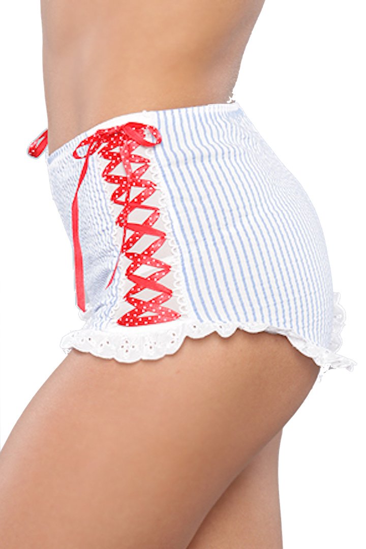 Spreegirl Blue Sweet Innocence Seersucker High Waisted Panty