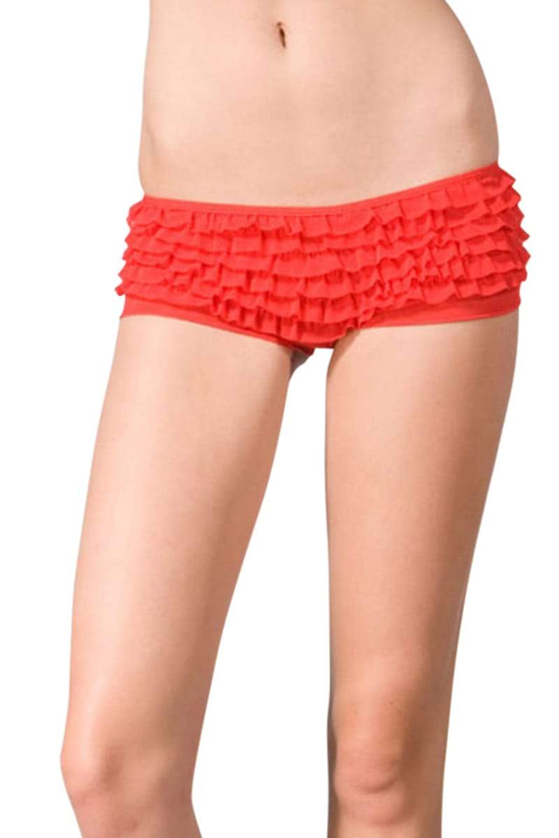Spreegirl Red Glitter Cheeky Ruffled Boyshort