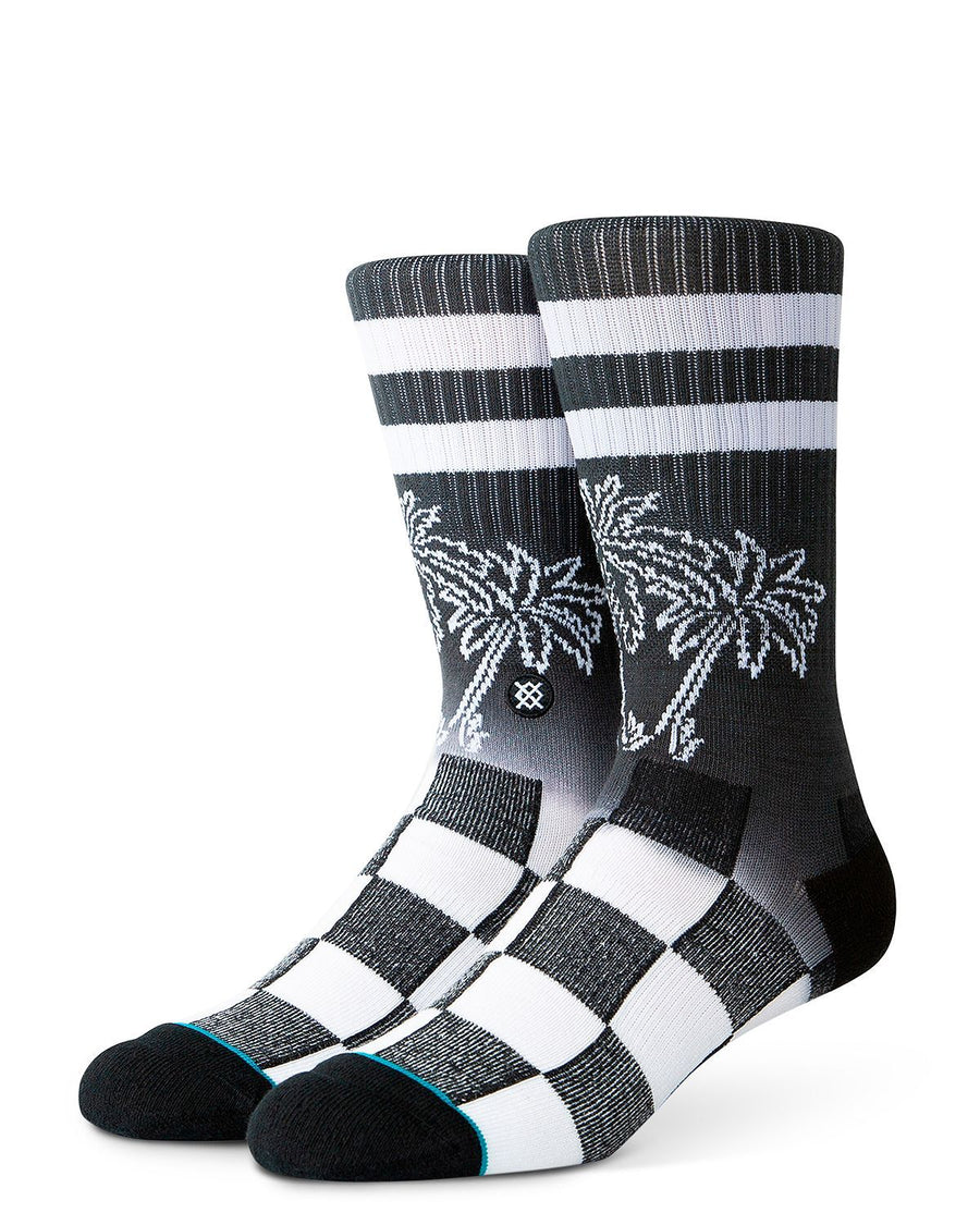 Stance Checkered Ombr Palm Tree Socks Black