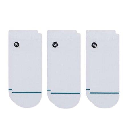 Stance Icon Classic Low 3 Pack Men's Socks Large White