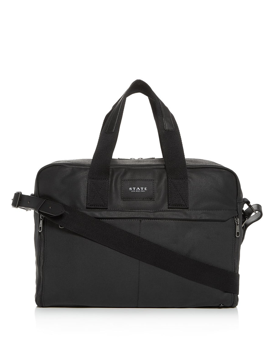 State Coated Canvas Preston Briefcase Black