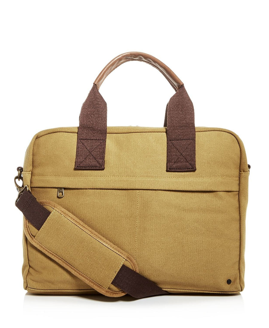 State Preston Cotton Twill Briefcase Tan
