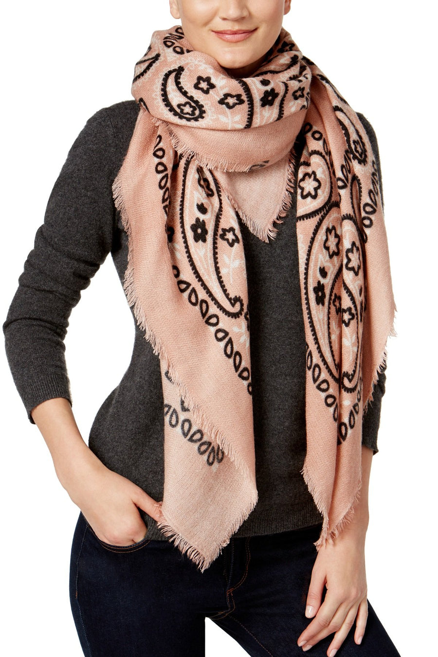 Steve Madden Bandana-Print Square Blanket, Wrap / Scarf