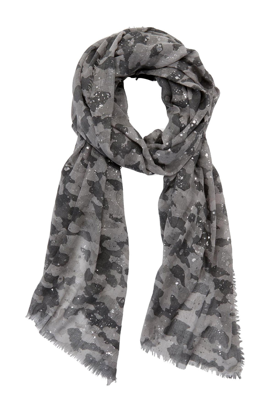 Steve Madden Neutral Twinkle-Camo Wrap / Scarf