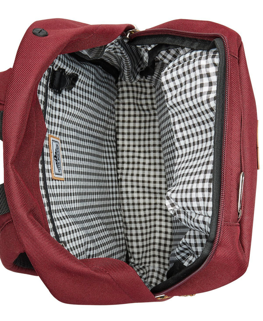 Steve Madden Solid Classic Sport Backpack Oxblood