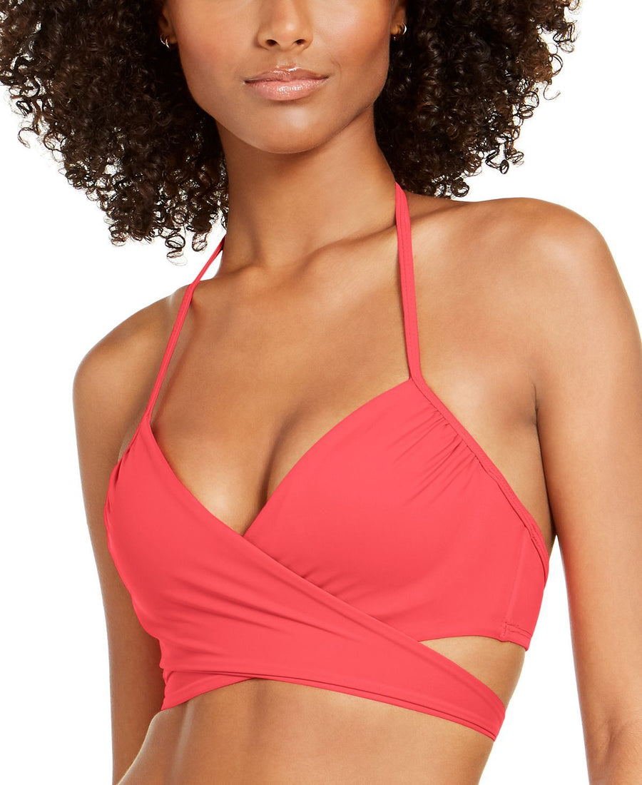 Sundazed Simone Bra Sized Halter Underwire Bikini Top Sunkissed Coral