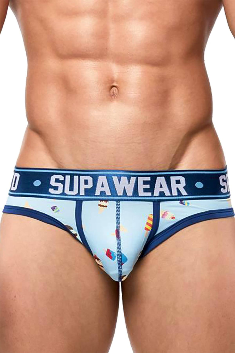 Supawear Blue Ice-Cream-Printed Sprint Brief