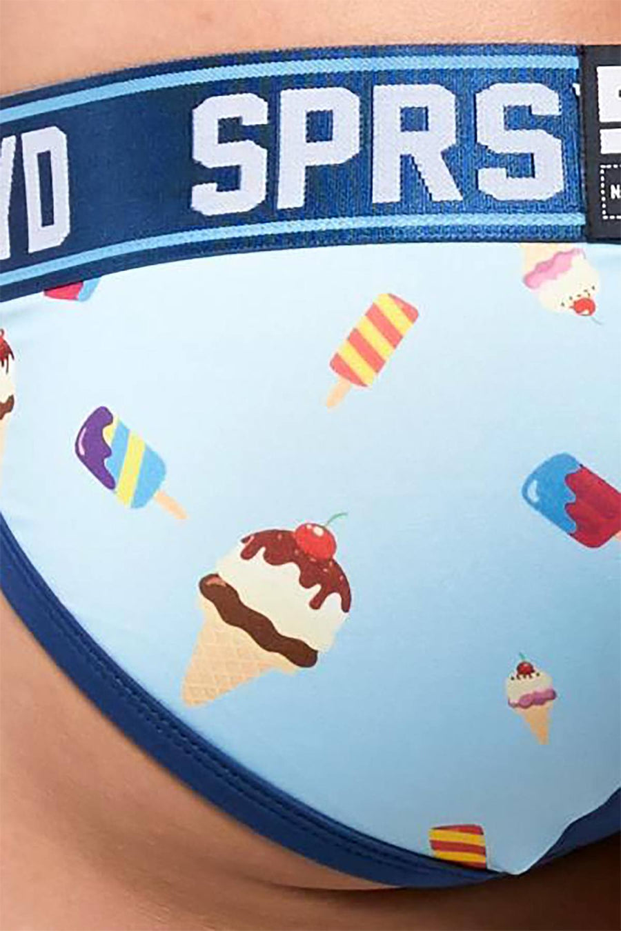 Supawear Blue Ice-Cream-Printed Sprint Brief