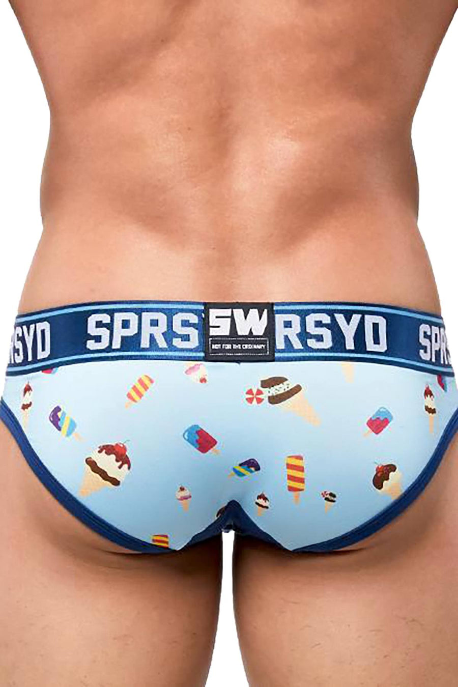 Supawear Blue Ice-Cream-Printed Sprint Brief