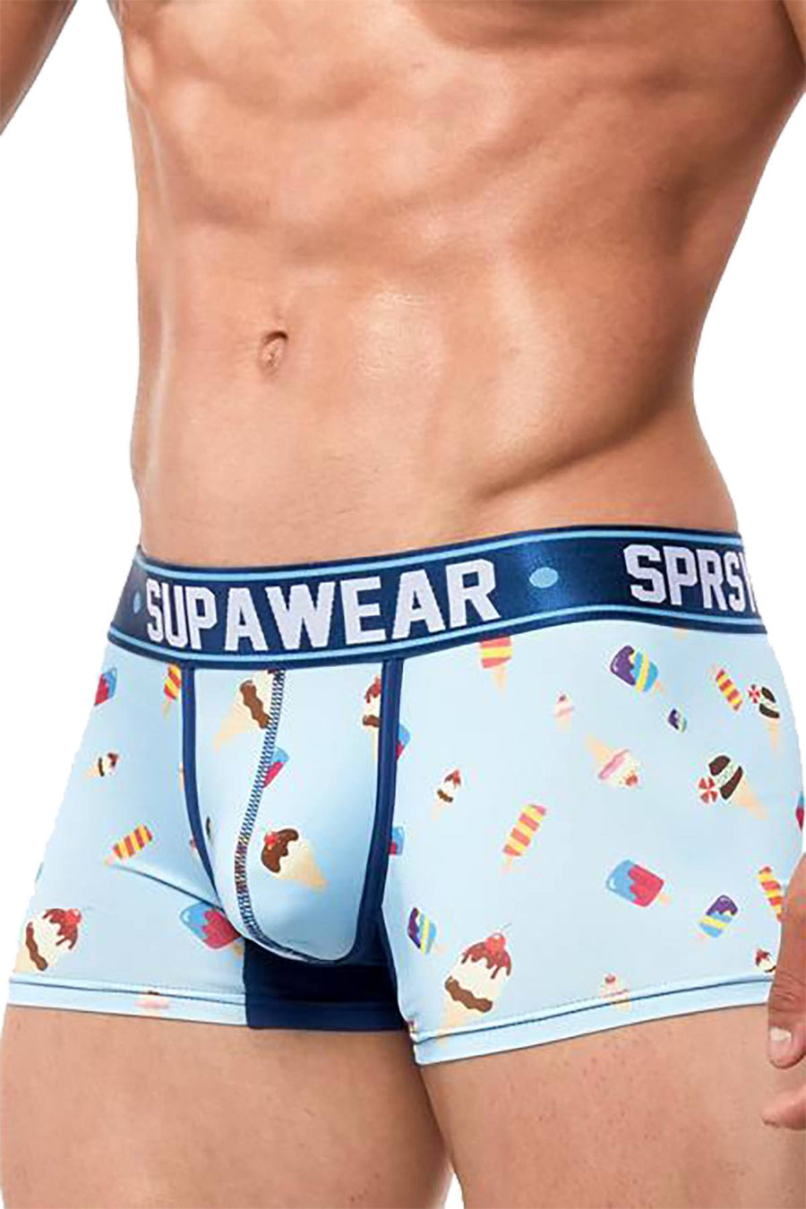 Supawear Blue Ice-Cream-Printed Sprint Trunk