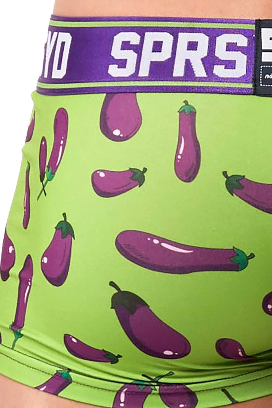 Supawear Green/Purple Eggplant-Printed Sprint Trunk