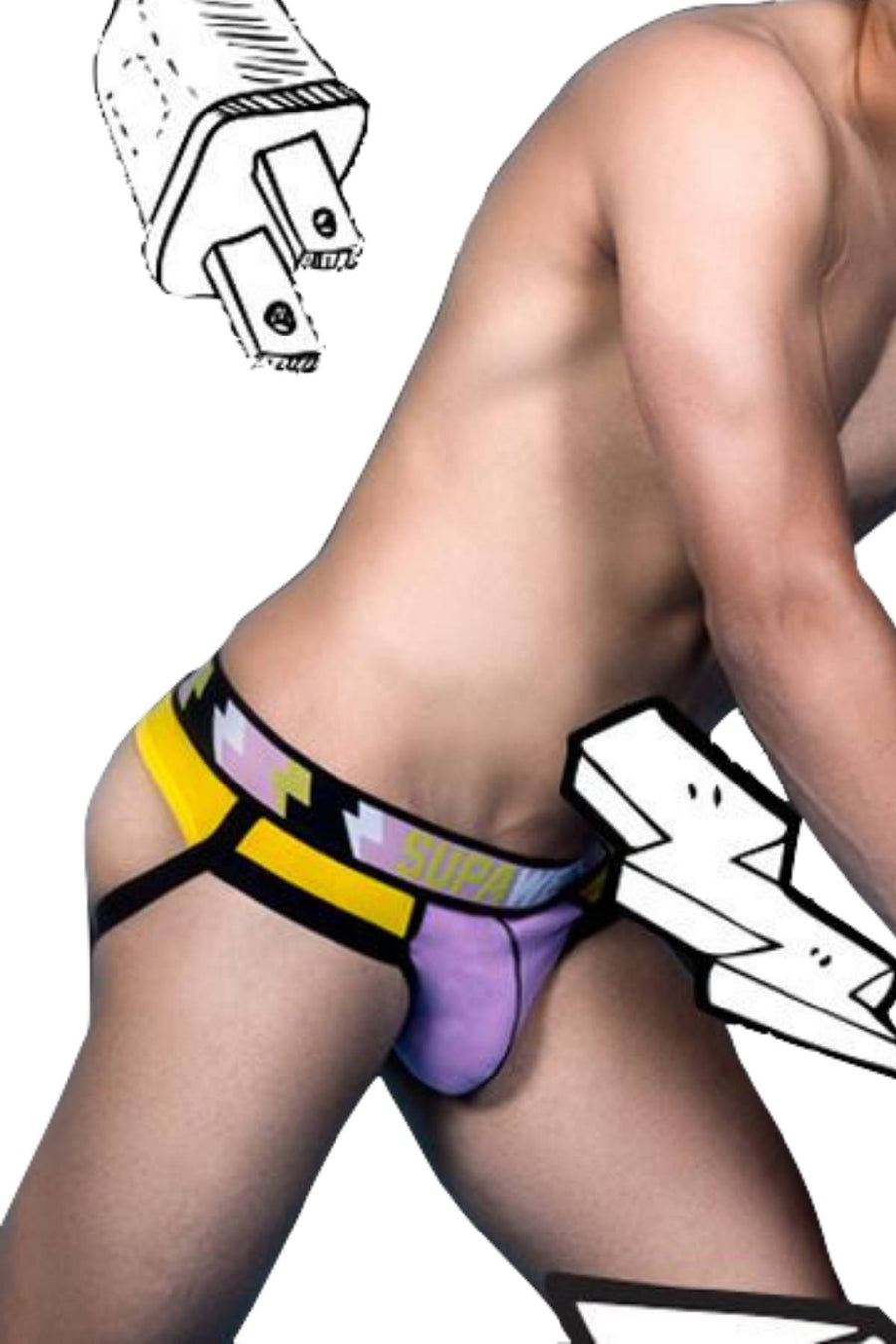 Supawear Lightning-Yellow Supa-Charge Jock