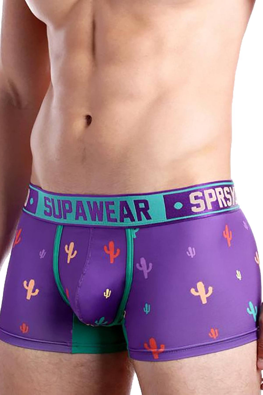 Supawear Prickly-Purple Cacti Sprint Trunk