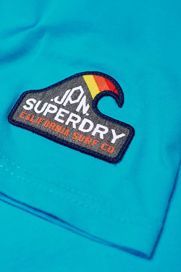 SuperDry Beach-Blue Malibu Mid-Weight Tee