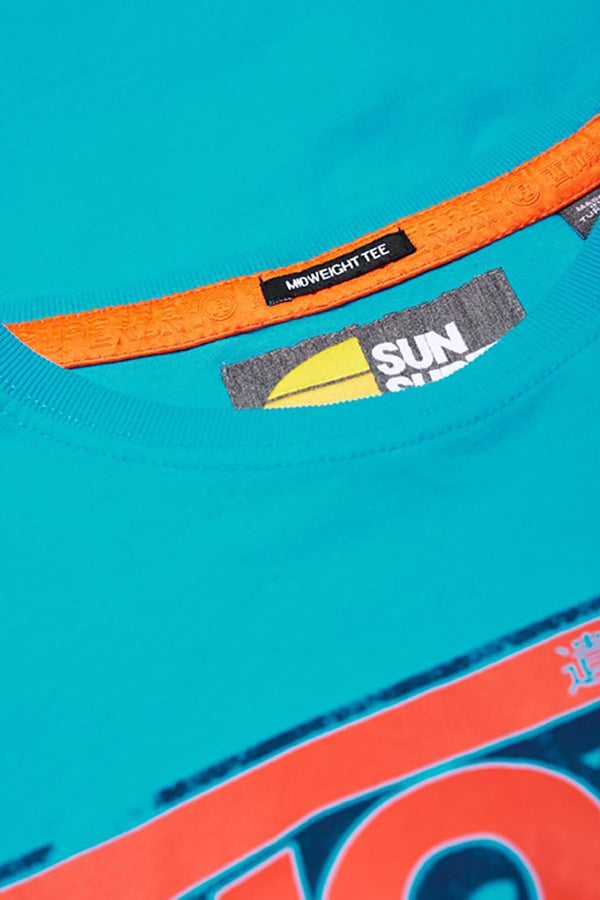 SuperDry Beach-Blue Malibu Mid-Weight Tee