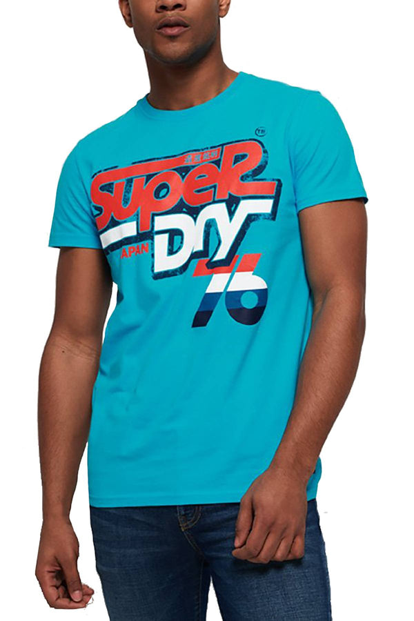 SuperDry Beach-Blue Malibu Mid-Weight Tee