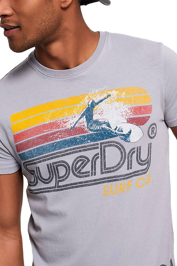 SuperDry Fjord-Blue Retro Surf T-Shirt