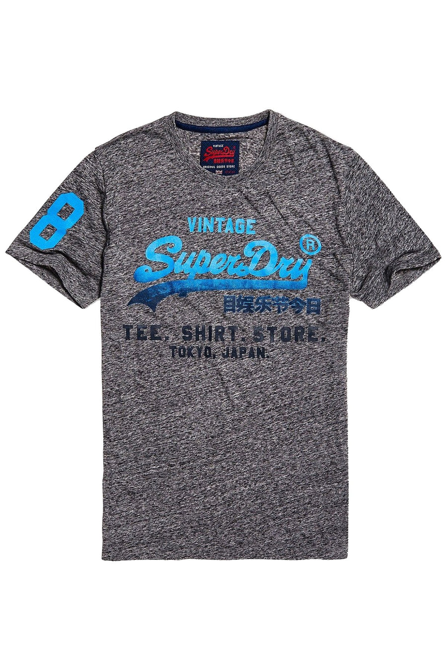 SuperDry Flint-Grey-Grit Shirt Shop Fade T-Shirt