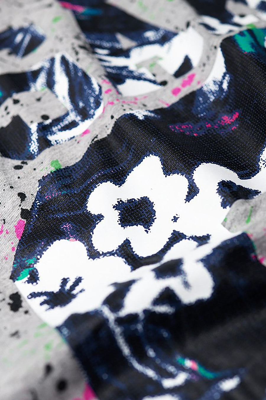 SuperDry Gray-Marl Splatter Osaka AOP Lite Tee
